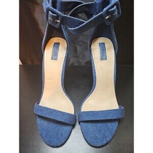 Forever 21 Womens Denim Ankle Strap Heel Size 7.5
